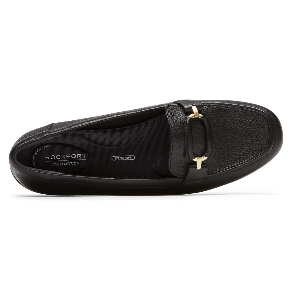 Rockport Loafers For Womens Black - Total Motion Circle Driver - FL3205984